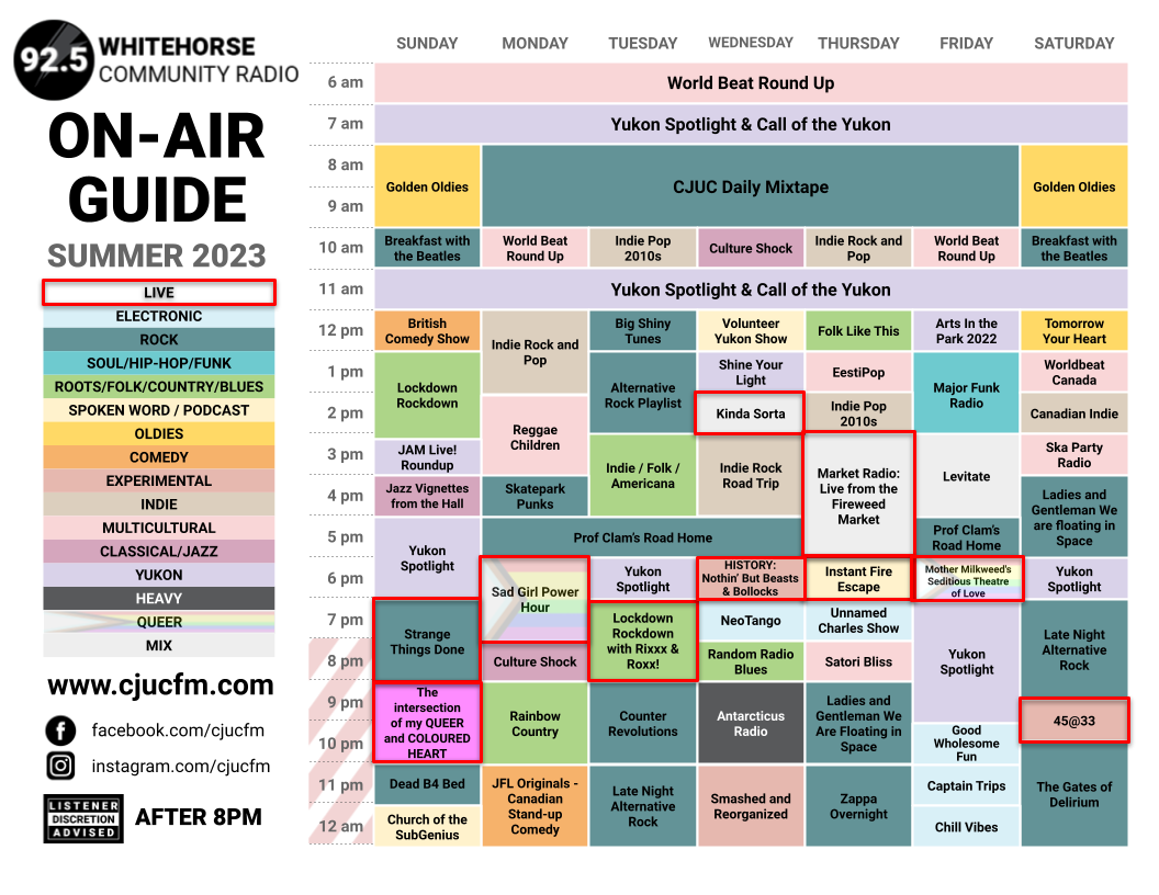 CJUC On Air Guide – June 2023